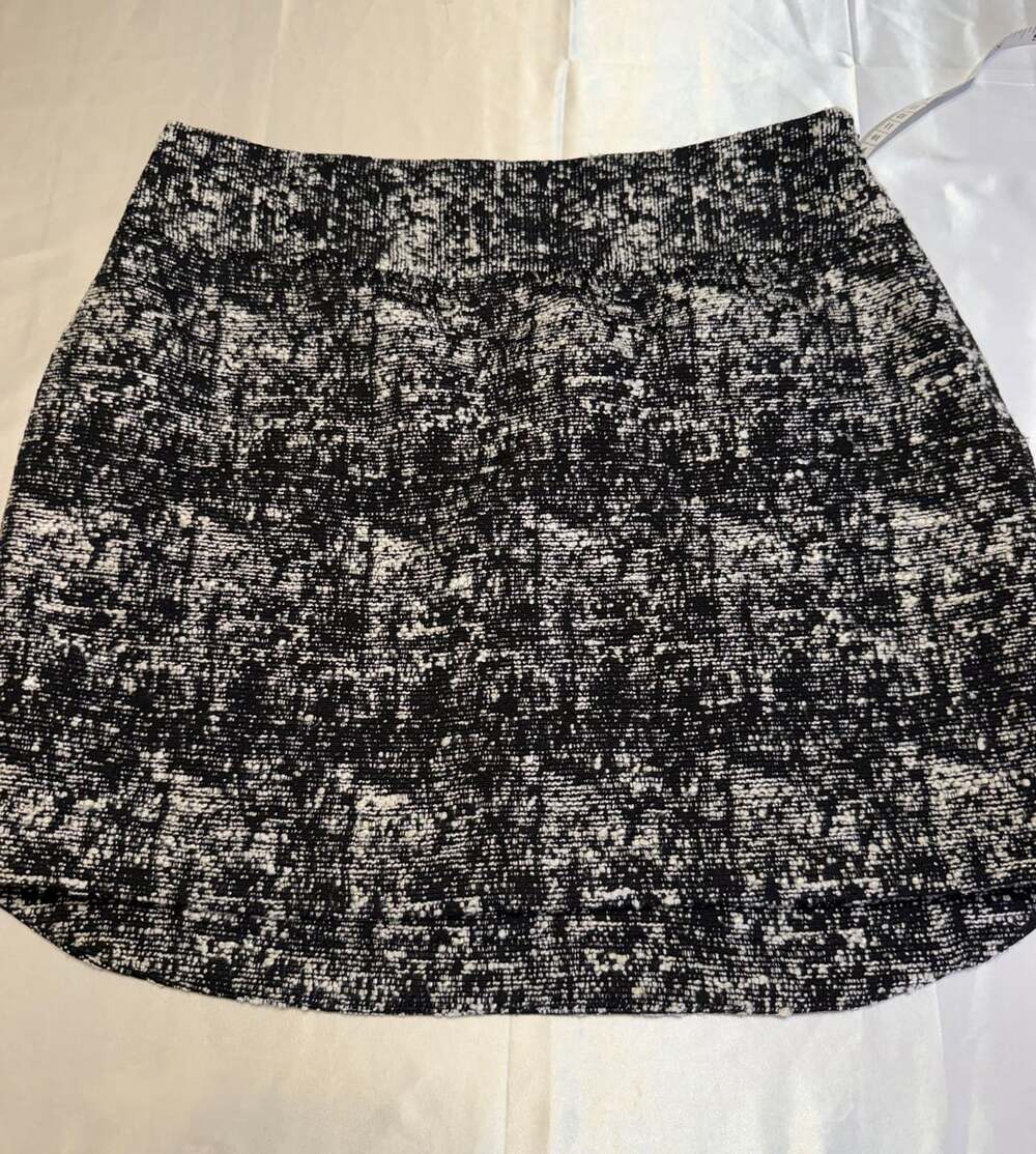 Banana Republic Black White Tweed Mini Skirt